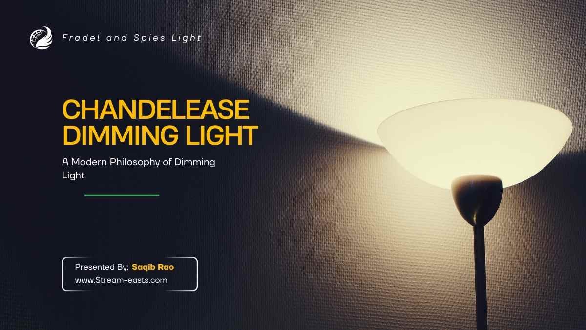 Chandelease evening with warm dim lighting creating calm atmosphere