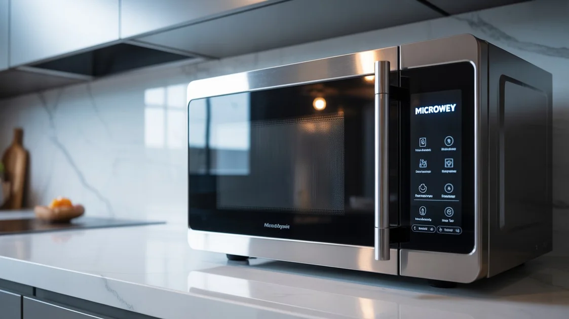 Microwey smart microwave in a modern kitchen setup
